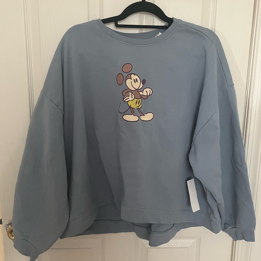 NWT Blue Mickey Mouse Pull-Over Sweater